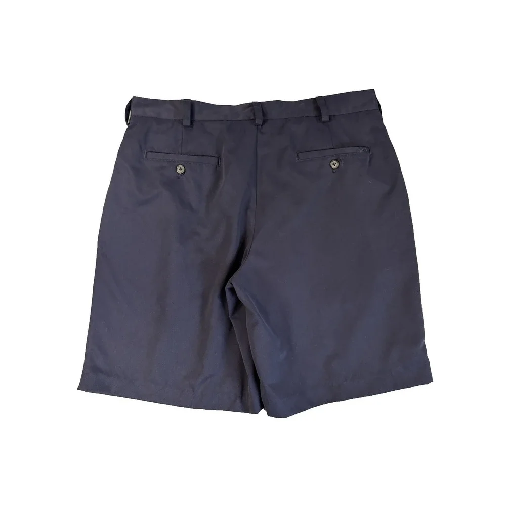 Izod Golf Shorts Men's 36 Pleated Navy Blue Old Money Academic Athleisure Preppy
